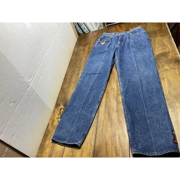 Vintage Harley-Davidson Unisex USA Patch Embroidered Jeans 32x32 - Picture 2 of 13